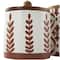 Cream & Brown Ceramic Floral Canister Set with Lids